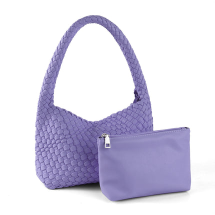 Pure Hand-woven Lunch Box Bag High-end Underarm Bag Fashion Women's Bag Cross-border Portable Shoulder Bag