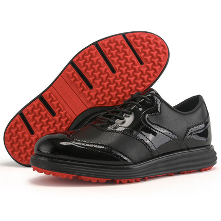 New Spiked and Non-Spiked Professional Bottom Golf Shoes, Leather Shoes, Outdoor Training Shoes, Wear-Resistant and Non-Slip Sports Shoes