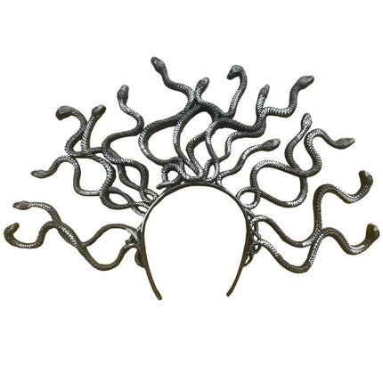 Medusa Snake Hair Hoop Halloween cos Hair Accessories Prom Makeup Costume Props Ancient Greek Mythology Snake Head Buckle