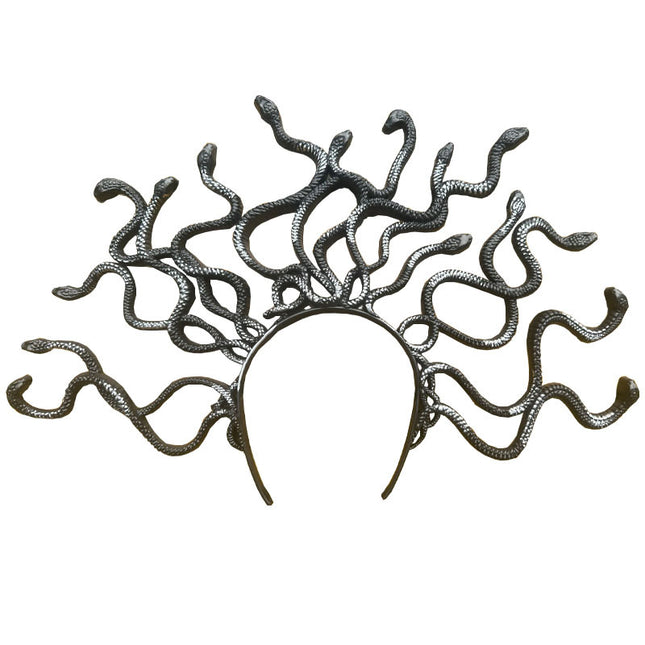 Medusa Snake Hair Hoop Halloween cos Hair Accessories Prom Makeup Costume Props Ancient Greek Mythology Snake Head Buckle