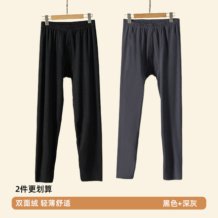 Men's long johns hot seamless warm pants thickened fleece-lined German winter wear plus size leggings wool pants line pants