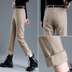 Khaki nine points fleece-lined / 26