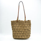 Brown / Zipper bag drawstring