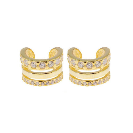 Amazon, Aliexpress, Temu, Shein, European and American Cross-Border Popular Luxury Zircon Earrings and Ear Clips Wholesale