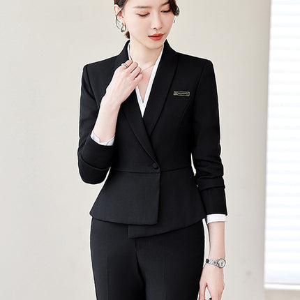 Overalls Women's Professional Elegant Suit suit Spring and Autumn Three-piece Set Small Executive Jewelry Store High-end Dress