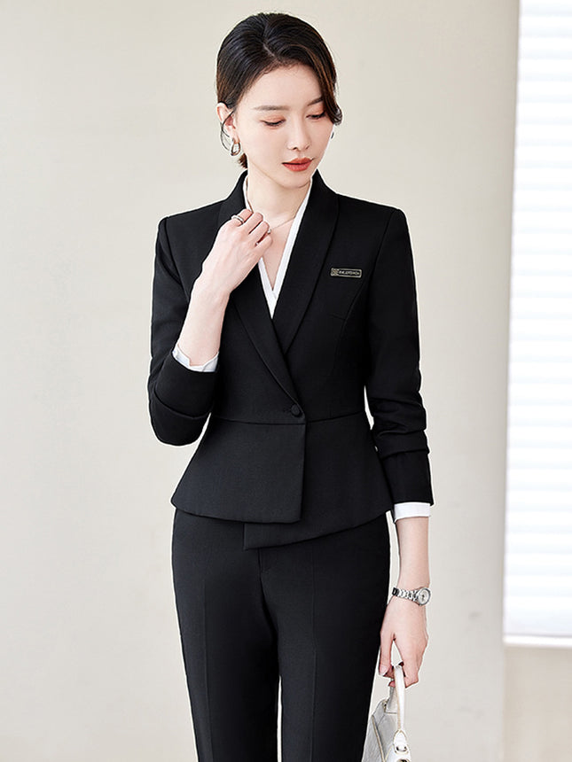Overalls Women's Professional Elegant Suit suit Spring and Autumn Three-piece Set Small Executive Jewelry Store High-end Dress