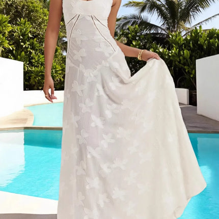 European and American Style 2023 Summer New Fashion Sexy Perspective Seaside Vacation Slim-fit Slip Dress Floral dress