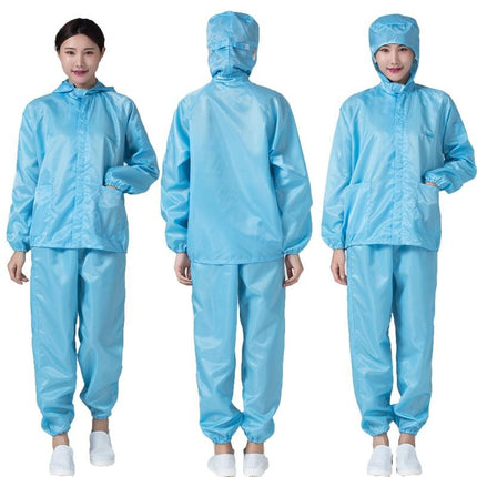 Static dust-free clothes overalls spray paint whole body one-piece suit blue men and women clean dust-proof clothes split washable