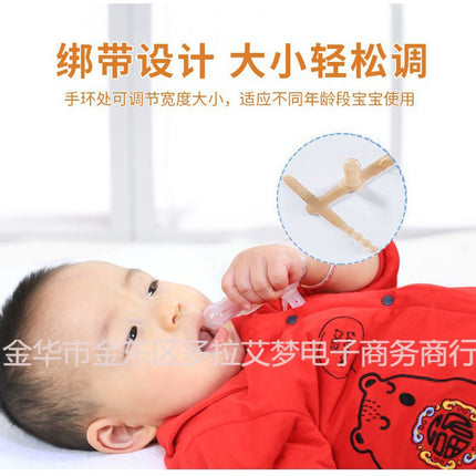 Anti-Baby Eating Hand Grinding Glue Thumb Sleeve to Calm Babies Quit Eating Hand Children's Silicone Finger Anti-Falling Bracelet Sleeve