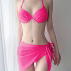 Rose pink (with gauze scarf) / M