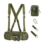 Belt + waistband + bag + three accessories (military green)