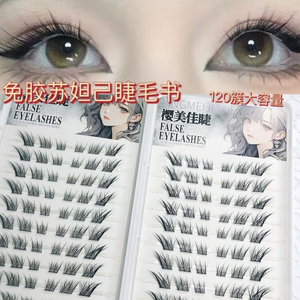 Cross-Border False Eyelashes Large Capacity Glue-Free Full Range of Lazy Eyelashes Collection Wholesale Customized European and American Glue-Free False Eyelashes
