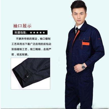 Labor protection clothing work clothes wear-resistant thickened long sleeve suit men's and women's autumn and winter jacket workshop auto repair tooling printing tooling