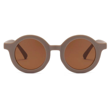 2023Ins Kidsren's Sunglasses Retro Boys and Girls Kidsren's Sunglasses Ready-Made Baby Round Frame Sunglasses