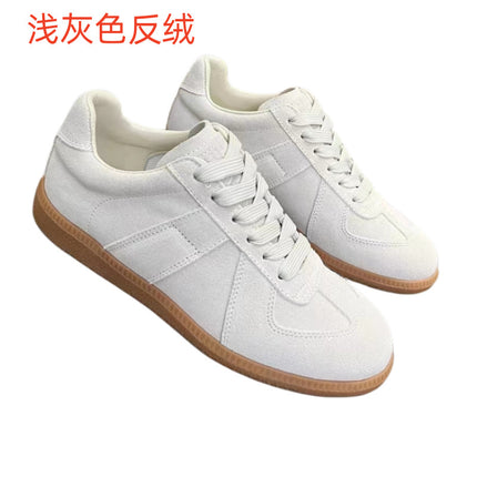 Internet Celebrity Popular Men's and Women's Couple Shoes, Versatile Trendy Shoes, Retro Sports White Shoes, Genuine Leather Moral Training Shoes, Men's Shoes