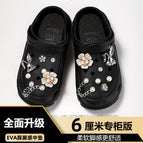 Black 6cm [silver rabbit] / 38-39 [37-38 Foot Shoot]]