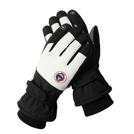 Winter skiing men's and women's gloves outdoor warm windproof cold riding anti-slip touch screen splash water A23-HXHB