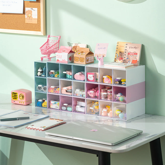 Desktop Storage Box Transparent Drawer Type Cosmetics Office Stationery Sundries Sorting Dormitory Storage Box
