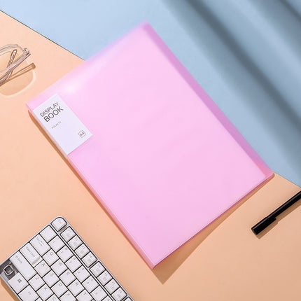 Candy-Colored Document Folder A4 Test Paper Collection Pregnancy Check-Up Storage Folder Transparent Insert Folder Wholesale in Stock