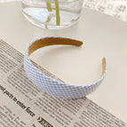 5#Blue plaid headband