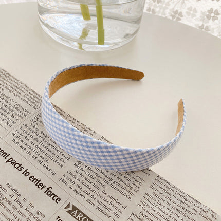 Internet Red Square Explosions Contrast Braid Head Band Wide Edge Non-Slip High-Level Hair Band 2023 New Style Hair Card for Women