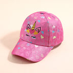 Y08 colorful unicorn rose red / Cap circumference 54cm recommendation 3-10