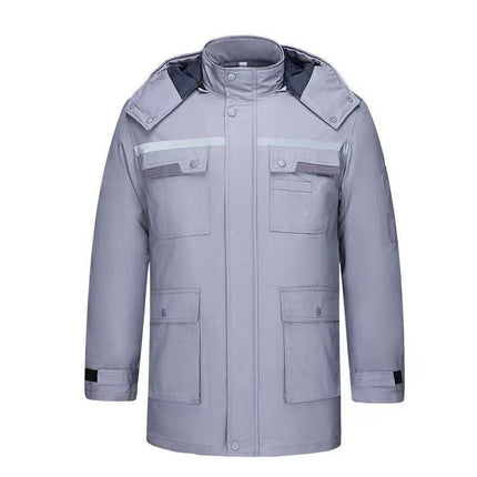 Winter Cotton Workwear Autumn and Winter Stain-Resistant Tops with Removable Lining Anti-Static Labor Protection Clothing Manufacturer Wholesale Workwear