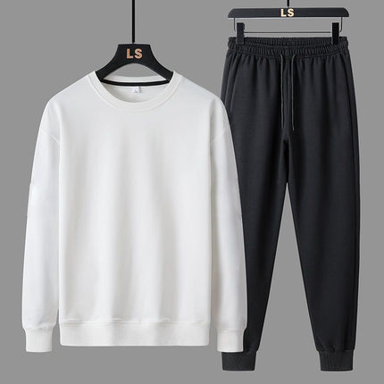 Spring and Autumn Men's Casual Sports suit Jacket Pants Crewneck Sweatshirt Long Sleeve Pants Sports suit Set