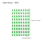 Green straw-10pcs
