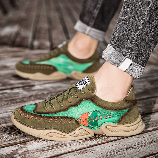 Cross-Border Large Size 7219 Men's Casual Denim Casual Sports Shoes Outdoor Trendy Shoes Hand-Stitched Men's Shoes New Style