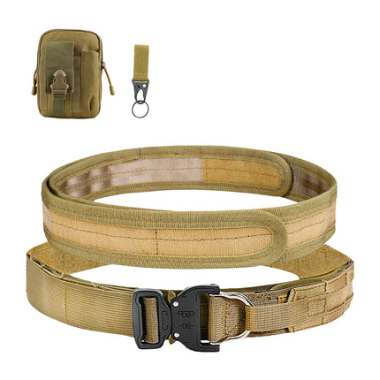 Cross-Border Nylon Double-Layer Thickened Tactical Belt Military Fans Outdoor Multi-Functional Quick-Release Buckle Security Combat Belt Set