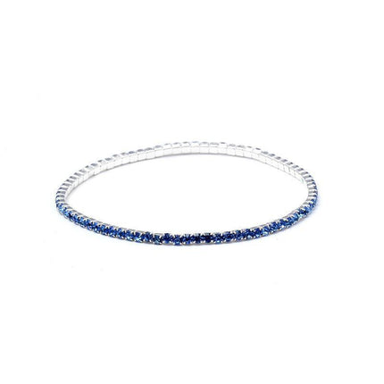 2.0mm Superfine Rhinestone Bracelet Stretch Bridal Bracelet Korean Style Single Row Flash Diamond Stretch Crystal Bracelet