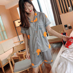 S orange plaid cardigan double short / M
