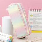 Double-open pencil case [rainbow]