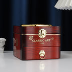 Red Brown square jewelry / 13.5*11.5*10cm