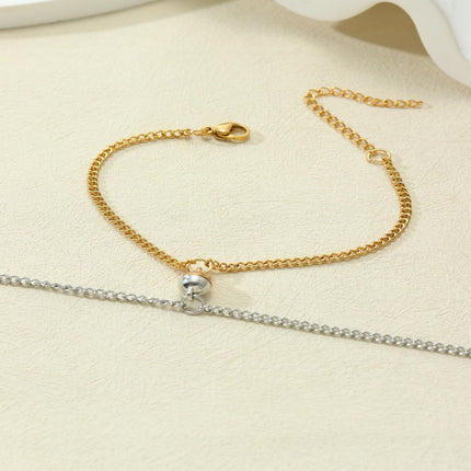 Stainless Steel Gold Plated Couple's Magnetic Suction Cross-border Live Selling Bracelet suit Gifts Not Fading