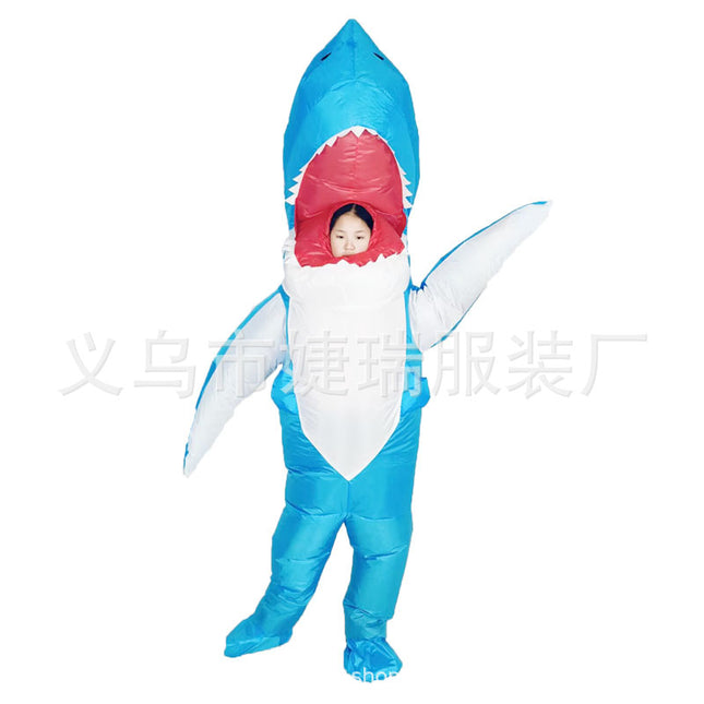 Cross-Border New Carnival Big Lobster Inflatable Costume Toy Halloween Party Marine Animal Shark Inflatable Suit