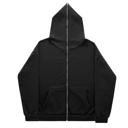 Zipper Hooded Sweatshirt Jacket Fashion Casual Iron Zipper Hooded Sweatshirt Women's Versatile High Collar Hoodie Jacket