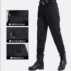 Black training pants [wide buckle] autumn and winter / 160 suitable for 40.00 kg-50.00 kg weight]