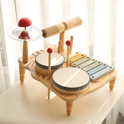 Cross-border early education children's simulation musical instrument Orff percussion instrument drum rattle sand hammer toy music suit