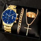 Sequenced gold & blue + cross (no gift box)