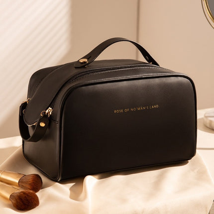New Large Cosmetic Bag, Large Capacity, Portable, Multi-Functional Travel Double-Pull Pillow Bag, High-Looking Waterproof Storage Bag