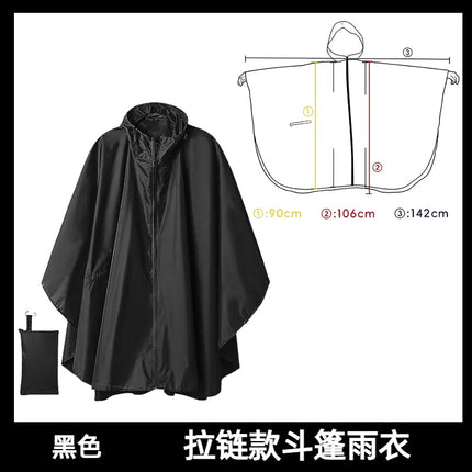 Foreign Trade Multifunctional Poncho Raincoat Unisex Poncho Outdoor Three-In-One Waterproof Raincoat Cycling Hiking Camping Style
