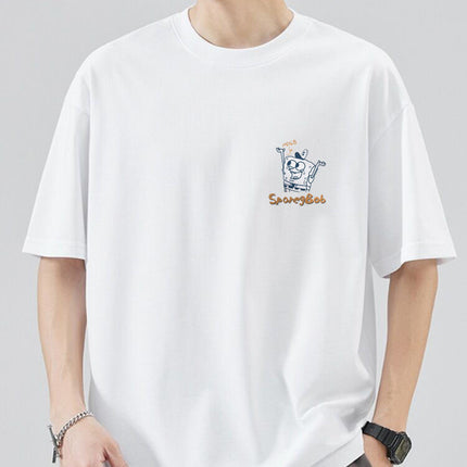 100% Pure Cotton Short-Sleeved T-Shirt for Men 2026 New Summer Design Niche Trendy Versatile Loose T-Shirt Top