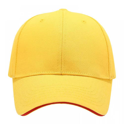 Layered Cotton Six-Panel Baseball Cap Sun Hat Spring and Autumn Couple Fashion Versatile Hat with Stylish Copper Buckle