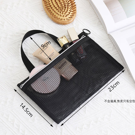 Summer mesh beach bag multifunctional makeup wash bag portable multi-pocket swimming bath bag factory direct sale
