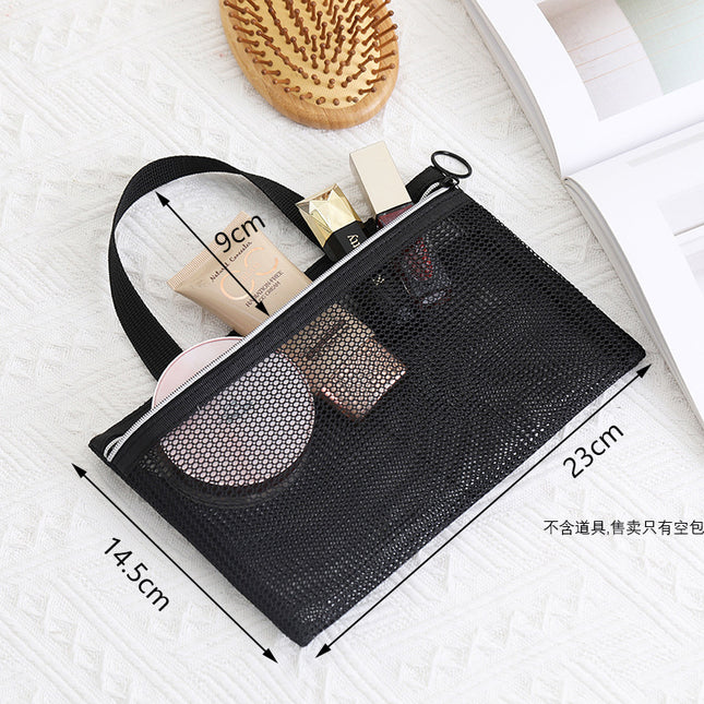 Summer mesh beach bag multifunctional makeup wash bag portable multi-pocket swimming bath bag factory direct sale