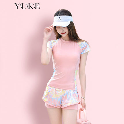 Women's Swimsuit for Hot Springs, Slimming and Tummy-Concealing, 2026 New Model, Two-Piece, Conservative, Student Professional Sports Square-Leg Swimwear