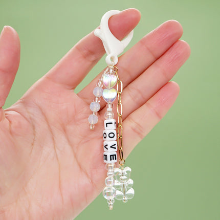 Factory direct supply handmade beaded mobile phone lanyard bluetooth speaker lanyard flashlight fan selfie stick U disk sling