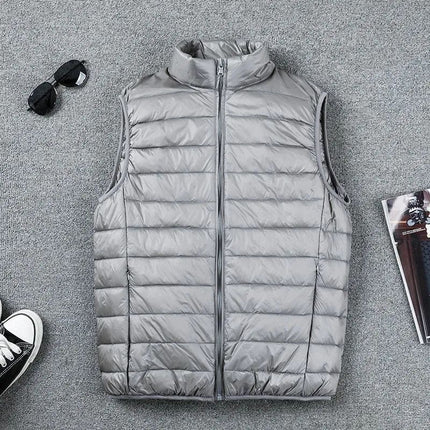 fleece-lined Cotton Horse Clip Men's Fashionable Lightweight Plus Size Plus Size Men's Vest Winter Vest Shoulder Waiver Outer Wear Vest